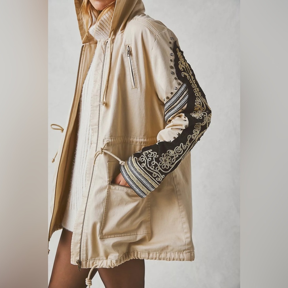Golden Quill Military Parka Free People - Picture 3 of 13